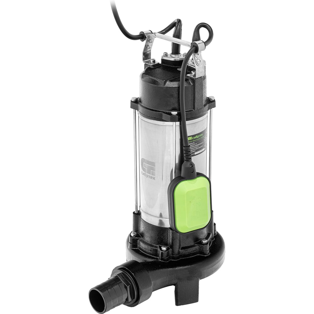 Изображение товара Фекальный насос СИБРТЕХ СФН1500-Н мощный погружной насос для канализации