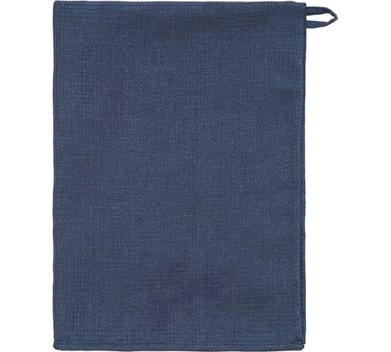 Изображение товара Набор из двух вафельных полотенец Tkano изо льна темно-синего цвета Essential, 50x70 см TK22-TT0003