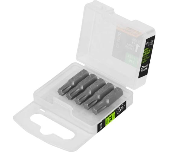 Изображение товара Набор профессиональных бит EXPERT сталь S2, 25 мм, T30, 5 шт Truper 12204