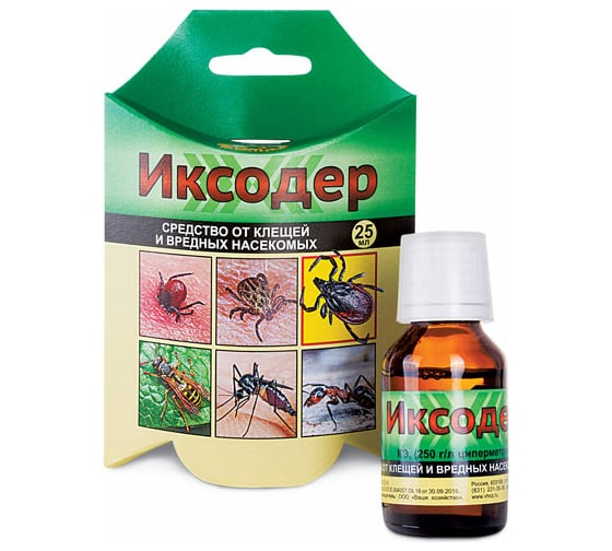 Изображение товара Препарат для обработки территории от клещей Ваше Хозяйство Иксодер 25 мл 4620015698137