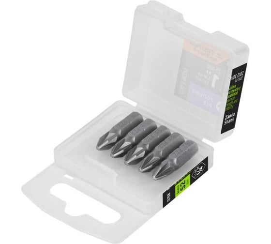 Изображение товара Набор профессиональных бит EXPERT сталь S2, 25 мм, PZ2, 5 шт Truper 12158
