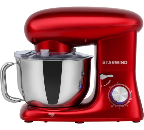 Изображение товара Миксер планетарный STARWIND SPM7165 1600 Вт, красный 1611031