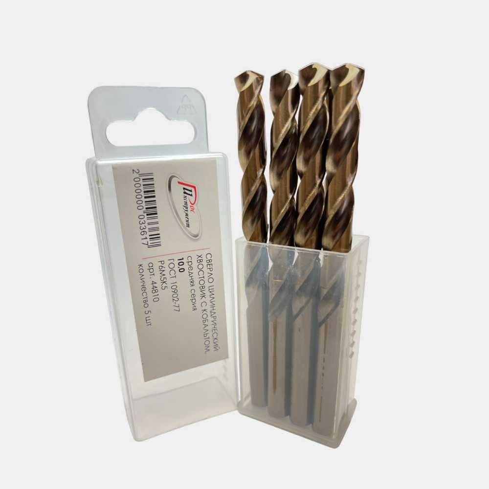 Изображение товара Сверло по металлу 10 мм 5 шт цилиндрический хвостовик РосИнструмент