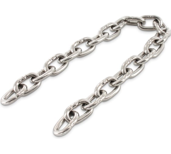 Изображение товара Цепь нержавеющая Metiz-A2 DIN766 5x18.5, А4, сварная короткозвенная, 10 м 76645185 10