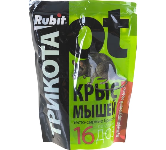 Изображение товара Мумифицирующая приманка от грызунов Rubit ТриКота 16 доз, 150 г 37868