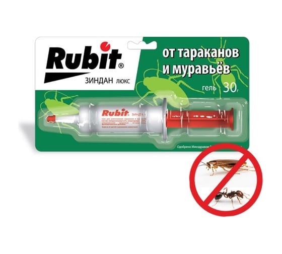 Изображение товара Гель от тараканов и муравьев Rubit Зиндан люкс 30 г 42642