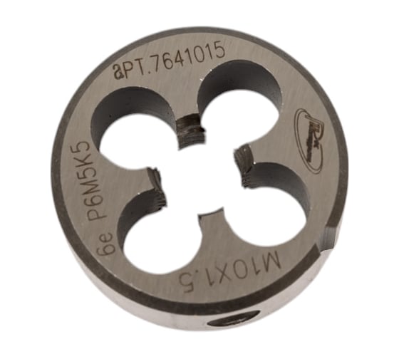 Изображение товара Плашка с кобальтом РОСИНСТРУМЕНТ М10.0x1.5 ГОСТ 9740-71 P6M5K5 6е 7641015