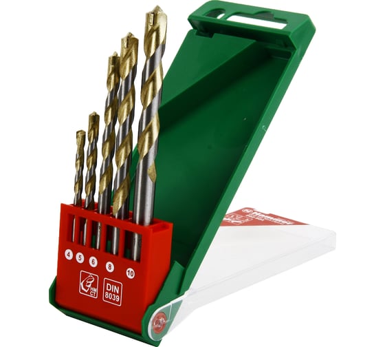 Изображение товара Набор сверл по камню Flex 202-904 DR №4 (5 шт; 4-10 мм) HAMMER 30785