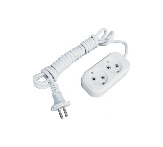 Изображение товара Удлинитель EKF Эксперт, 2 гнезда, 5 м, 10А/2,2кВт, ПВС 2х0,75, PROxima, SQ UBA10-275-2-05