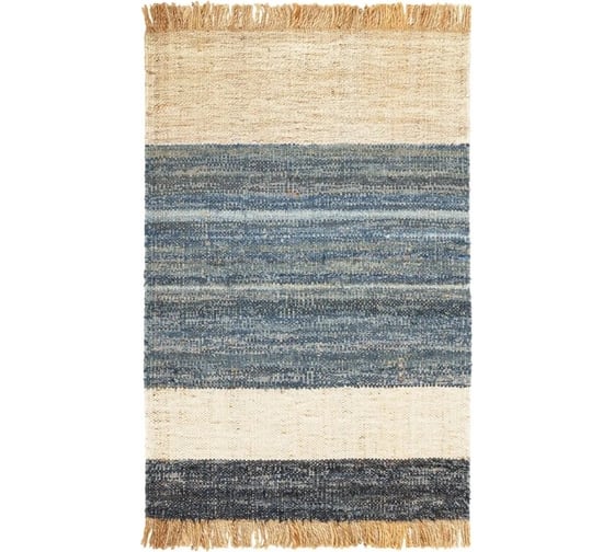 Изображение товара Ковер Tkano из джута, денима и шерсти Hyderabad Ethnic, 120x180 см TK23-DR0023
