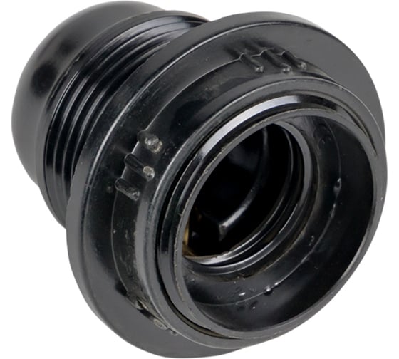 Изображение товара Карболитовый патрон EKF с кольцом Е27 черный PROxima LHC-E27-r-s