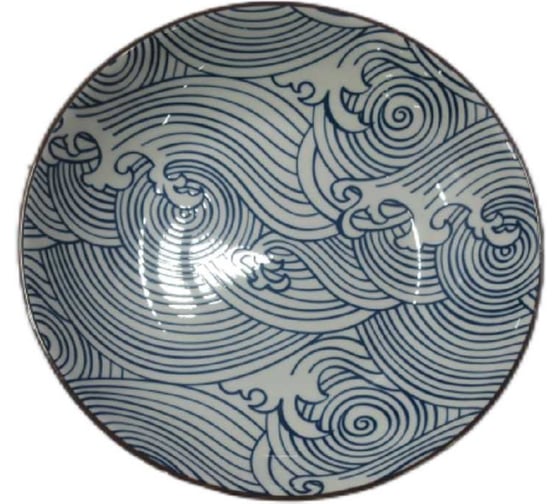 Изображение товара Тарелка Homium Japanese Collection, Очарование, белый/синий, D20 см platejcnew10wblue