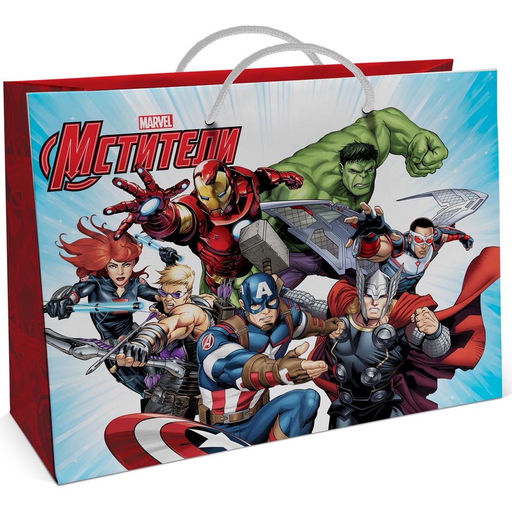 Изображение товара Большой подарочный пакет ND Play Avengers 400x300x140 мм многоцветный картон