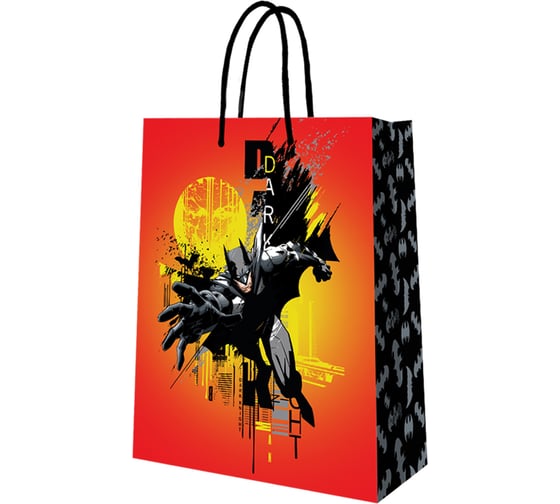 Изображение товара Пакет подарочный большой ND Play Batman, оранжевый, 335x406x155 мм 286628