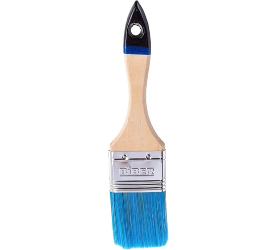 Изображение товара Флейцевая кисть для антисептиков деревянная рукоятка Biber 31264 "Стандарт" 50мм 12/600 тов-190024