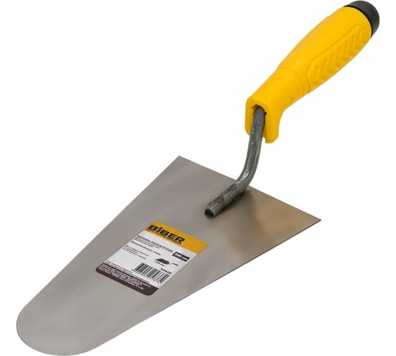 Изображение товара Полукруглая кельма нержавеющая сталь пластиковая рукоятка BIBER 200мм /50/ тов-191426