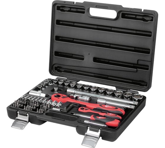 Изображение товара Профессиональный набор инструментов INTERTOOL 72 шт., 1/2 и 1/4, Cr-V ET-6072