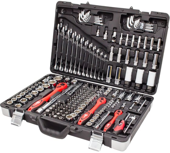 Изображение товара Профессиональный набор инструментов INTERTOOL 1/4 и 3/8 и 1/2, 176 шт., Cr-V ET-7176