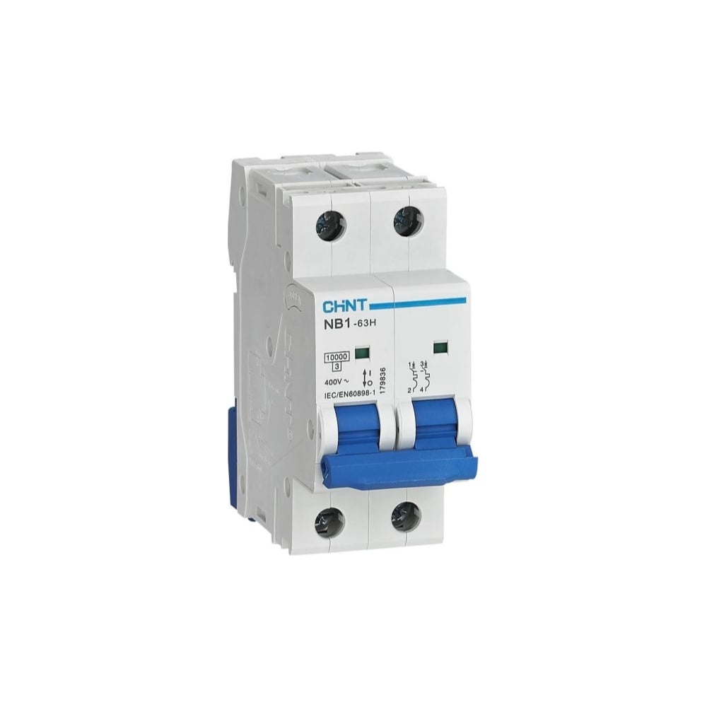 Изображение товара Автоматический выключатель модульный CHINT NB1-63H 10А 10кА для защиты линий