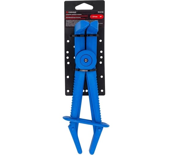 Изображение товара Пластиковый зажим для шлангов Forsage с фиксатором изогнутый 90°L-220мм, на пластиковом держателе F-903G18A(27378)