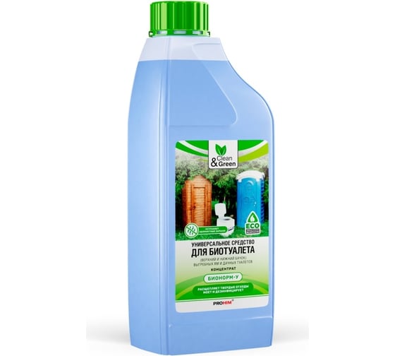 Изображение товара Универсальное средство для биотуалетов Clean&Green БИОНОРМ-У концентрат 1000 мл ПЭНД Прохим CG8275