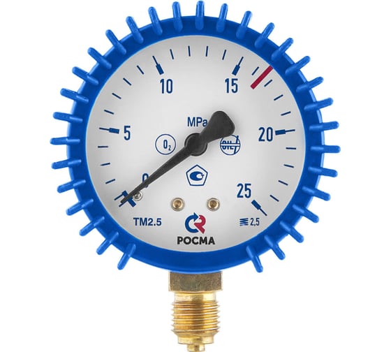 Изображение товара Манометр 25.0 МПа (кислород), 63 мм, G1/4 ПТК 00000043085