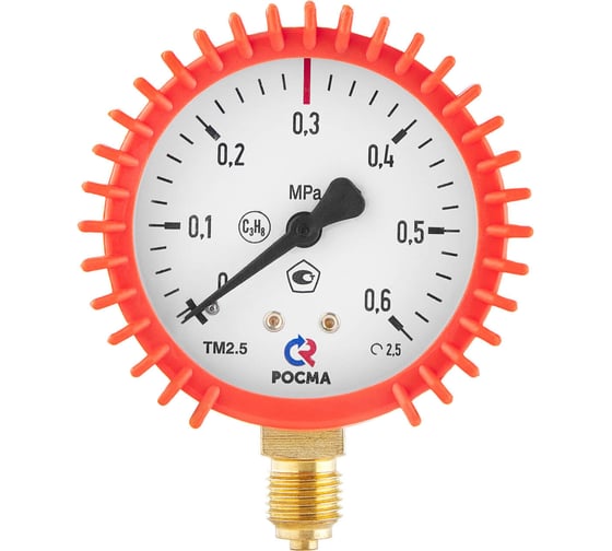 Изображение товара Манометр 0.6 МПа (пропан), 63 мм, G1/4 ПТК 00000043088