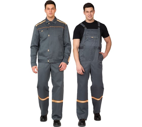Изображение товара Костюм мужской Прабо " Уни-Спец" т.серый/оранжевый р-р 48-50/182-188 13301