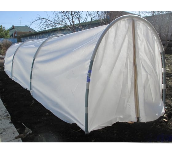 Изображение товара Парник ЛЕТО Ананас 6м, с укрывным материалом 60г/кв м, 80х90см, дуга полипропилен 2м, двери на молниях 25411