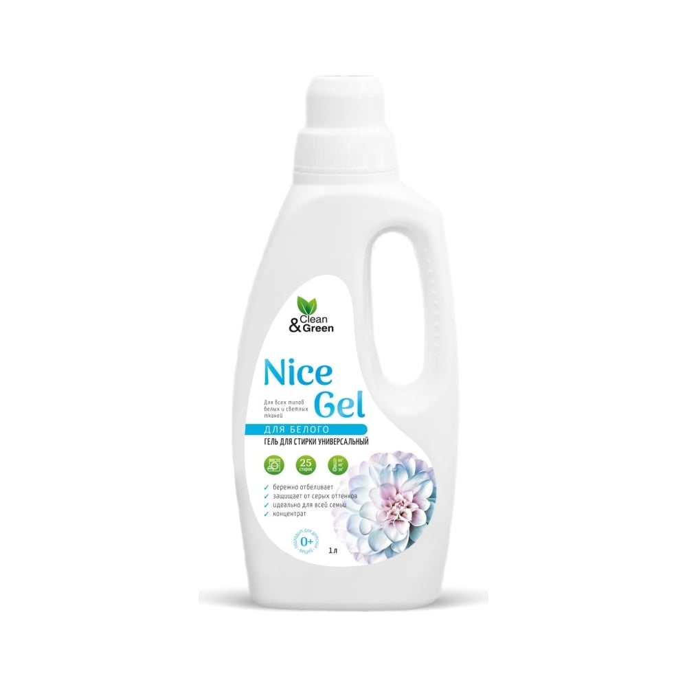 Изображение товара Гель для стирки Прохим "Nice Gel" для белого белья (концентрат), 1000 мл (ПЭНД) CG8294