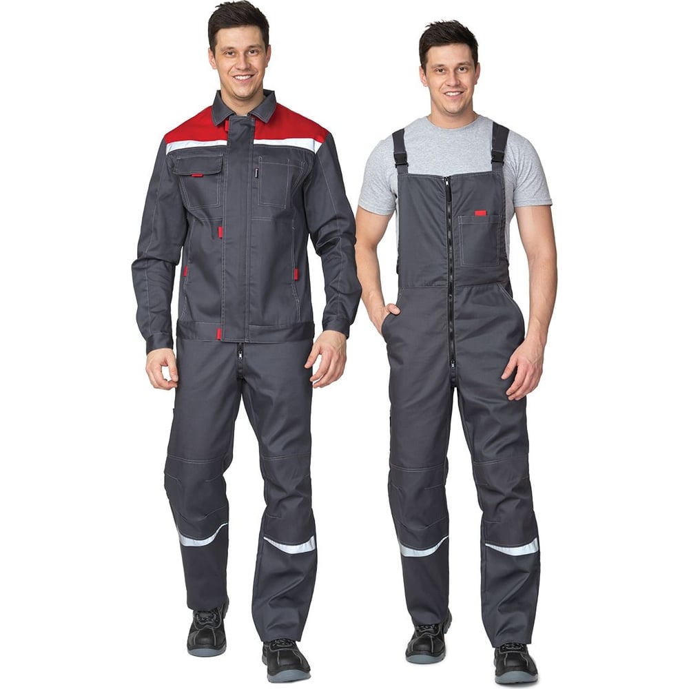 Изображение товара Костюм мужской Прабо Профессионал 2 серый/красный размер 52-54