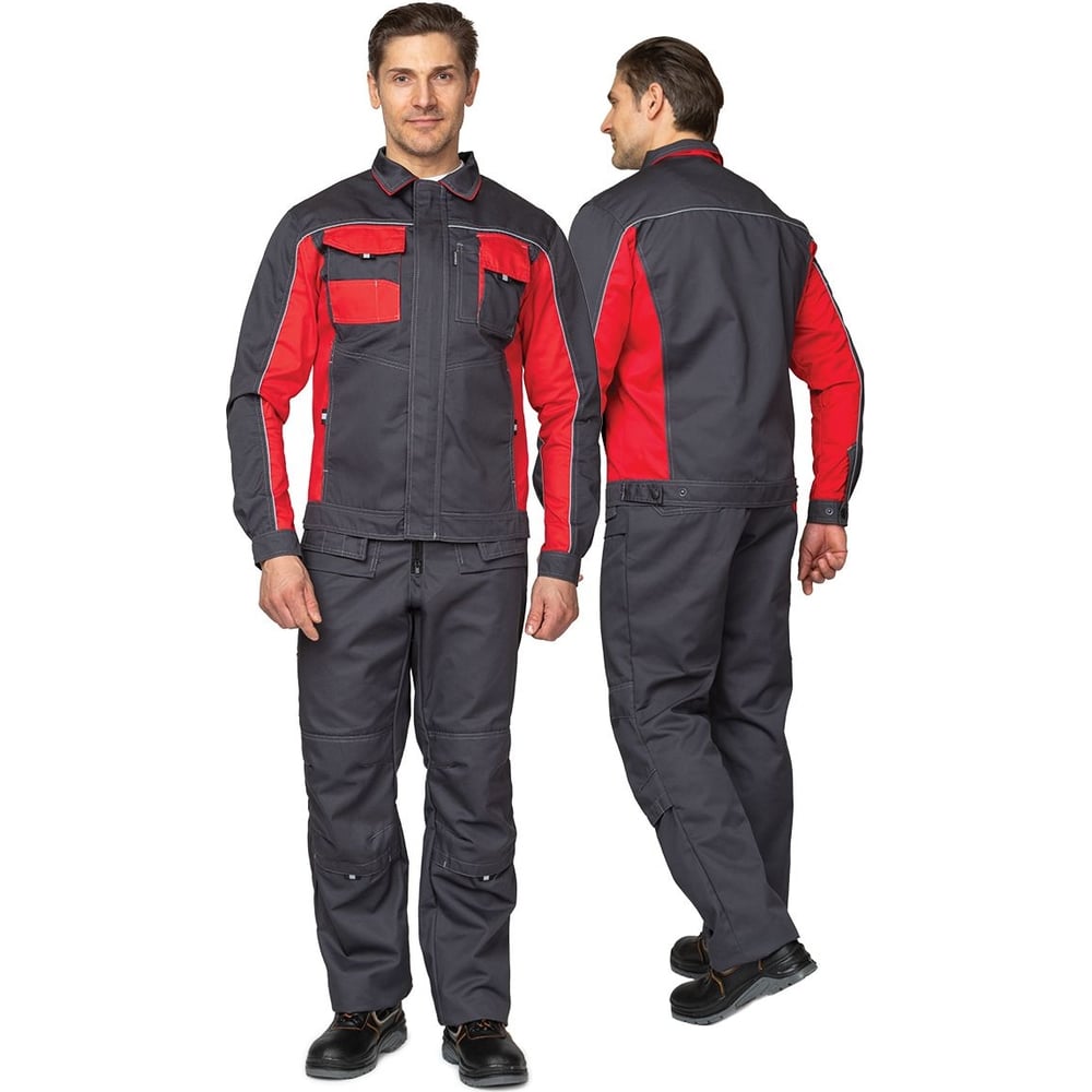 Изображение товара Мужской костюм Прабо 2020 темно-серый красный размер 56-58