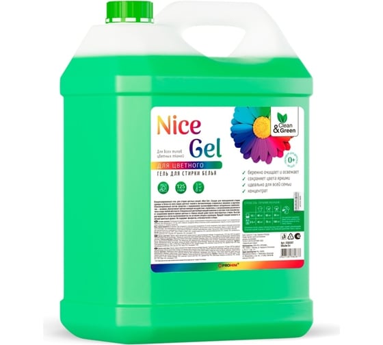 Изображение товара Гель для стирки Прохим "Nice Gel" для цветных тканей (концентрат), 5 л (ПЭНД) CG8287