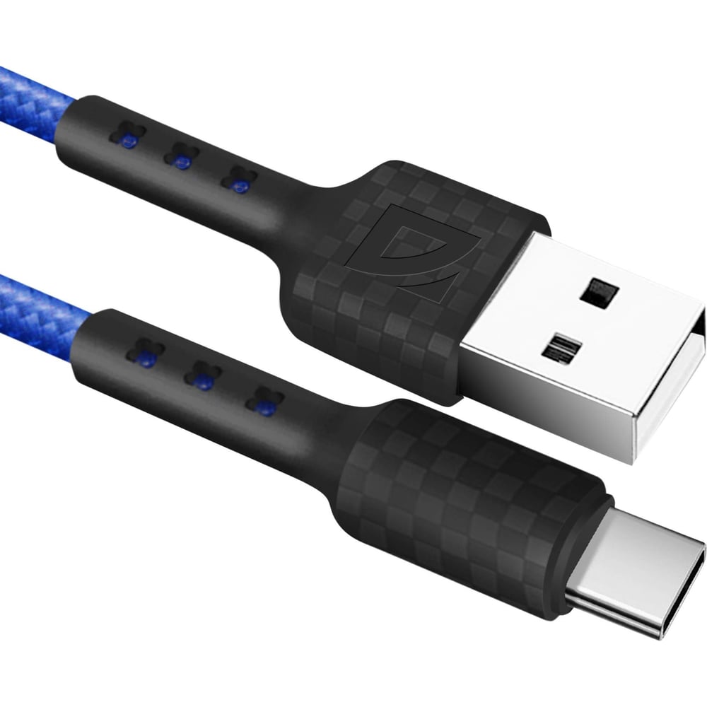 Изображение товара USB-кабель DEFENDER F181 TypeC 1м с поддержкой быстрой зарядки и нейлоновым корпусом