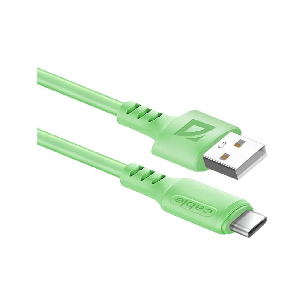 Изображение товара USB-кабель DEFENDER F207 TypeC зеленый 1м 2.4А силикон