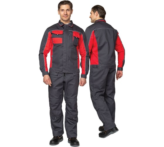 Изображение товара Костюм мужской Прабо " Бренд 2" 2020 т.серый/красный р-р 52-54/182-188 31821