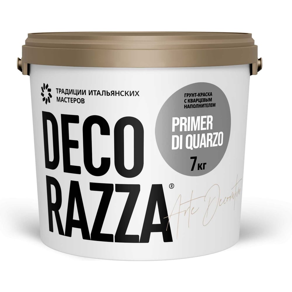 Изображение товара Укрывающий кварцевый грунт DECORAZZA Primer di Quarzo 7 кг DPRQ-07