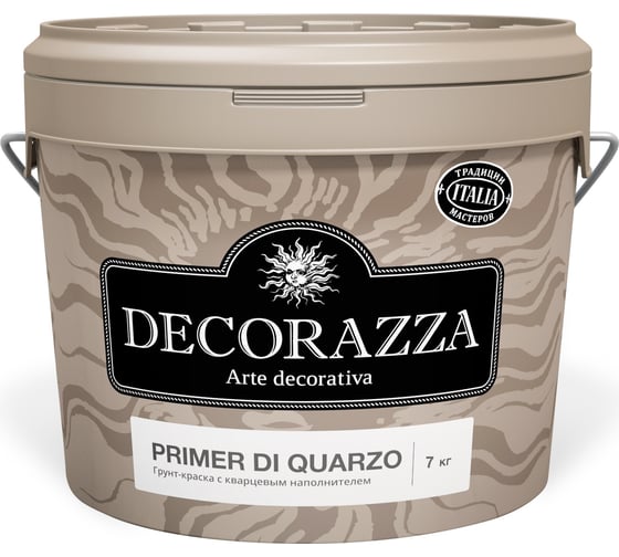 Изображение товара Укрывающий кварцевый грунт DECORAZZA Primer di Quarzo 7 кг DPRQ-07