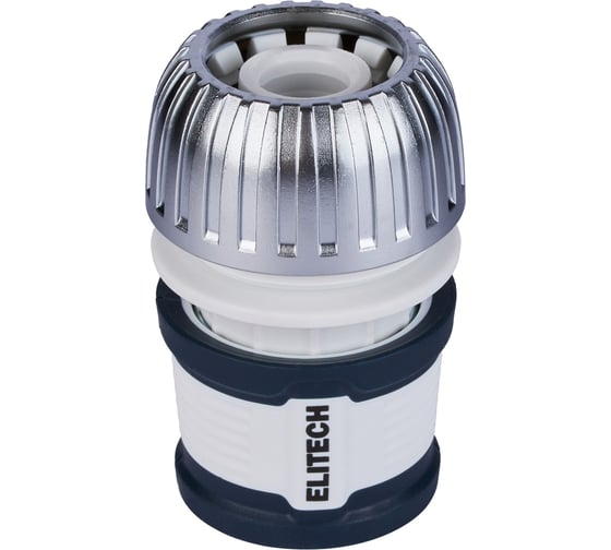 Изображение товара Соединитель металлический для шланга 19 мм 3/4" с аквастопом HF 012MWS Garden Elitech 206042