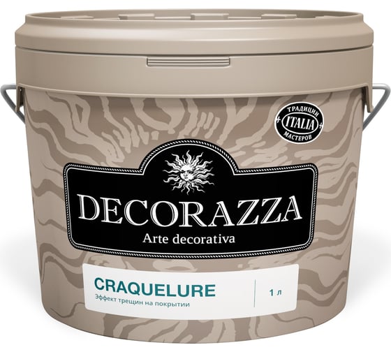 Изображение товара Декоративное покрытие DECORAZZA Craquelure для эффекта растрескавшейся краски 1 л DCR-10