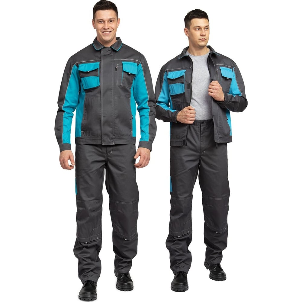 Изображение товара Мужской костюм Прабо 2020 серый бирюза водоотталкивающий, светоотражающий