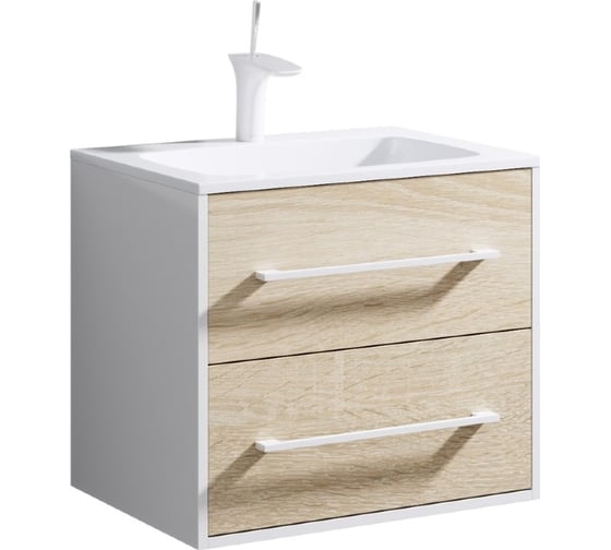 Изображение товара Подвесная тумба AQWELLA Майами для раковины 16778035 61см, дуб сонома Mai.01.06