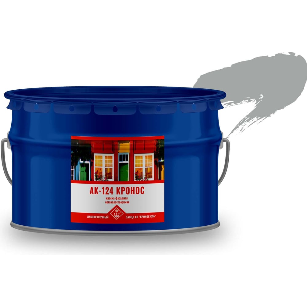 Изображение товара Краска АК-124 КРОНОС СПб для фасада серый RAL 7004 Изображение товара Краска АК-124 КРОНОС СПб для фасада серый RAL 7004