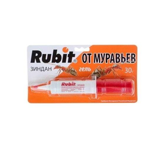 Изображение товара Гель от муравьев Rubit Зиндан 30 г, мини-шприц 581