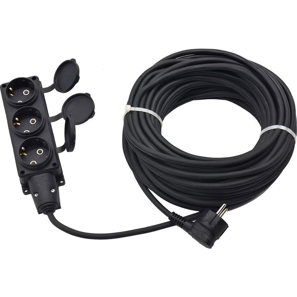 Изображение товара Удлинитель силовой GLANZEN 3 гн. КГ 3x2,5 IP44 арт. EC-50-013 00-00006581