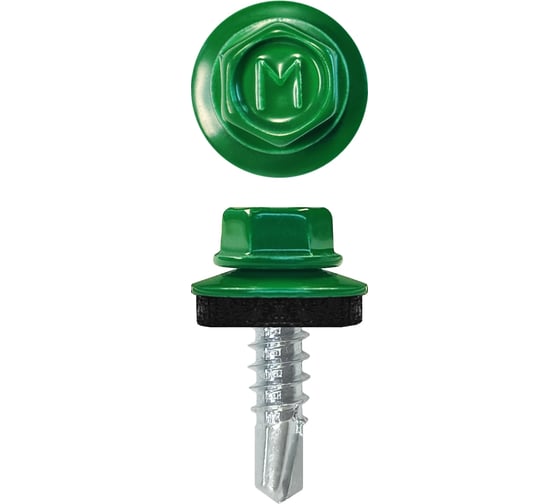 Изображение товара Кровельный саморез Daxmer 4,8x19 RAL 6029 сверло №2, 250 шт 00000325524