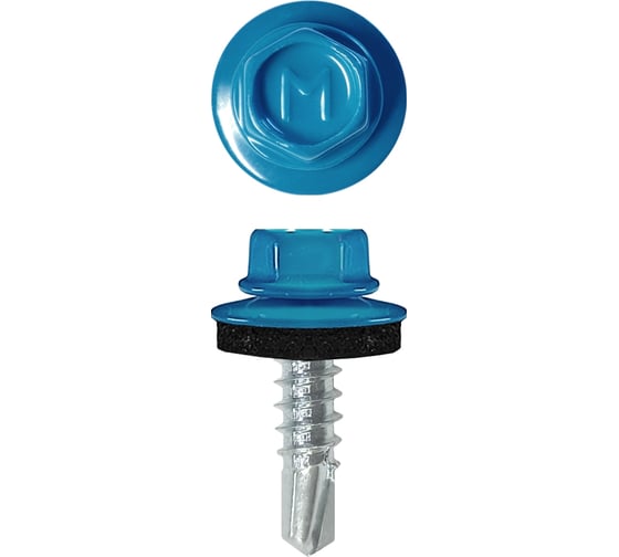 Изображение товара Кровельный саморез Daxmer 4,8x19 RAL 5015 сверло №2, 250 шт 00000326338