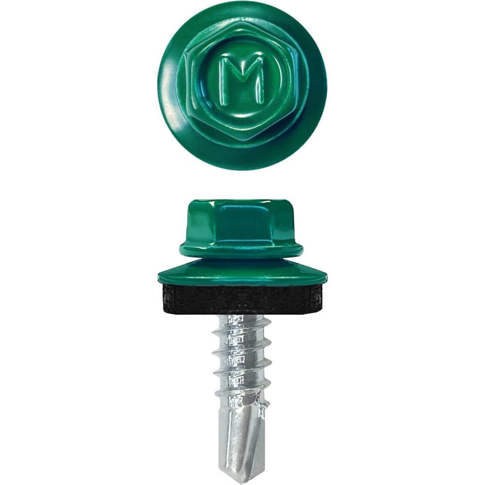 Изображение товара Кровельный саморез Daxmer 4,8x19 RAL 6026 250 шт опаловый зеленый