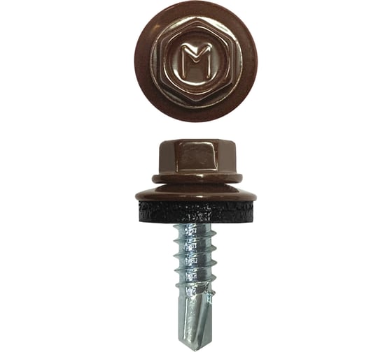 Изображение товара Кровельный саморез Daxmer 4,8x19 RAL 8017 сверло №2, 250 шт 00000316880