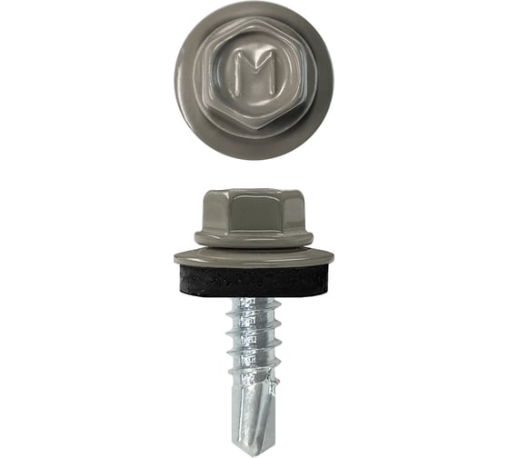 Изображение товара Кровельный саморез Daxmer 4,8x19 RAL 7005 сверло №2, 250 шт 00000329047